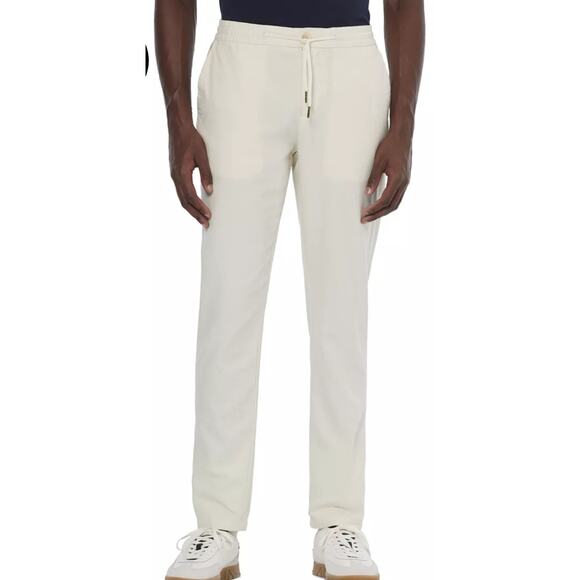 SCOTCH & SODA ESSENTIALS — WARREN COTTON-LINEN TWILL JOGGER. Off White Size 36 - Picture 1 of 7
